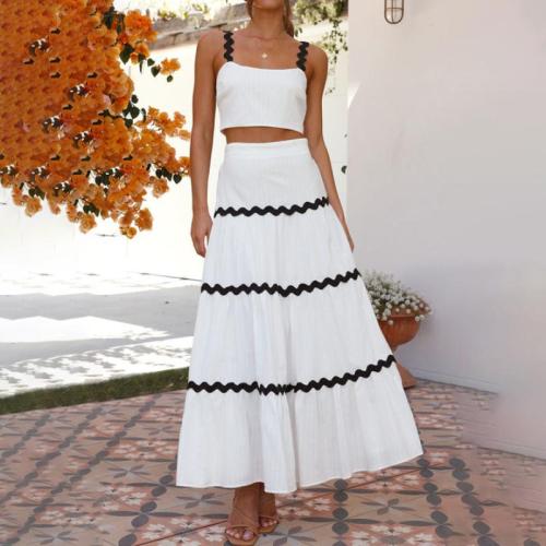 Polyester & Cotton Two-Piece Dress Set Set