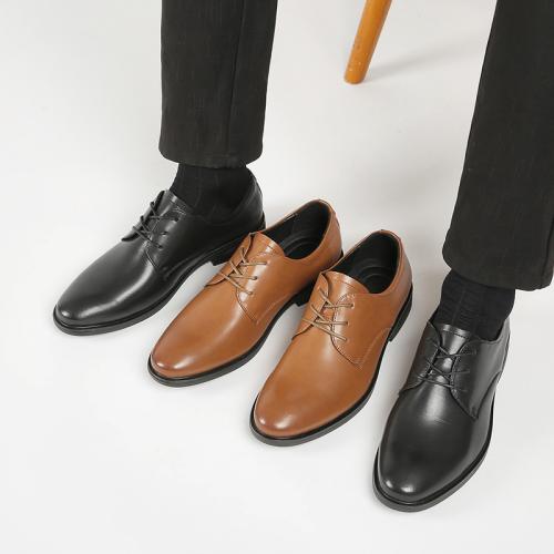 Microfiber PU Synthetic Leather & Rubber Men Dress Shoes Pair