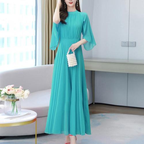 New Summer Chiffon Elegant Slim-fit Long Beach Dress Bohemian Dress