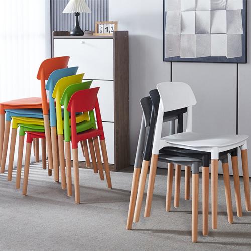 Hêtre & Polypropylène-PP Chaise de maison occasionnelle plus de couleurs pour le choix pièce