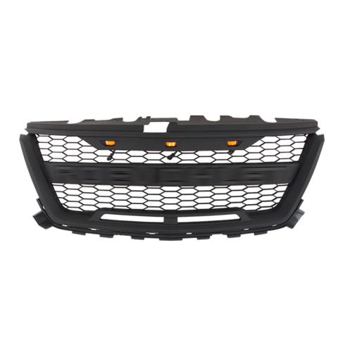 Grille for 2016-2020 Chevrolet Colorado Grill w/4 Lights and Emblem Matte Black