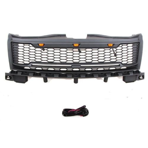 Black Front Grille Fits For  2007 - 2010 FORD Edge Upper Grill W/Light