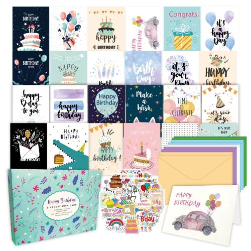 Children's Diy Birthday Card Kit Envelope Folded Birthday Greeting Card Set