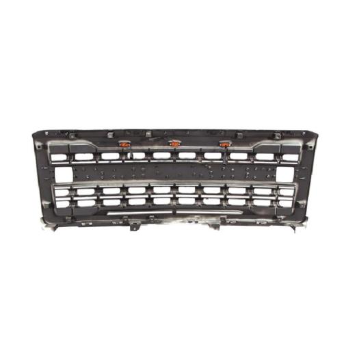 Grille for 2014-2015 Chevy Silverado 1500 Grill w/Lights and Letters Matte Black