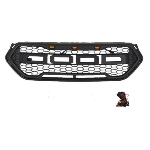 Black Front Grille Fits For Ford Escape Kuga 2016 2017 2018 2019 Grill W/Light