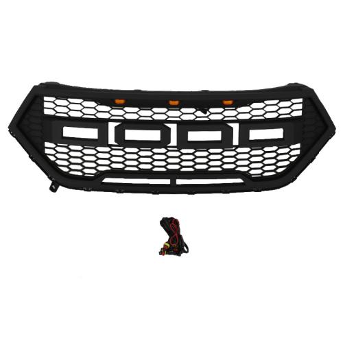 Front Grille Black Bumper Grille Fit For FORD EDGE 2016-2018 With LED Lights