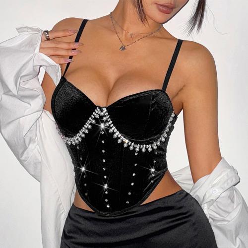 Velluto & Poliestere Camisole Pevné Nero kus