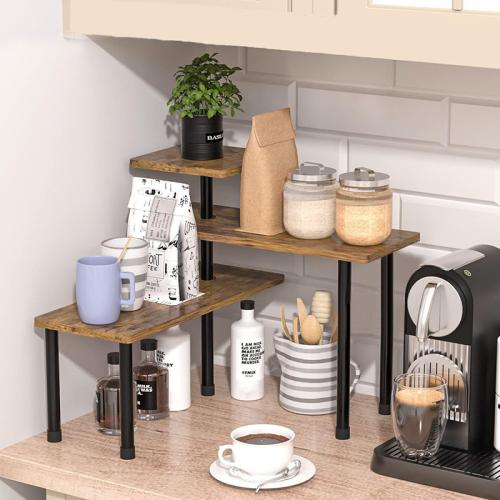 Three-layer Wood Board Storage Rack Kitchen Seasoning Storage Rack Desktop Rack