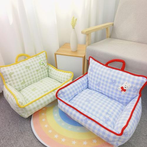 Autumn and Winter Warm Pet Kennel Pet Bed Plaid Kennel