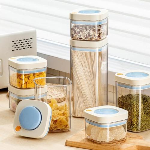 Press Vacuum Sealed Jar Food Grade Storage Box Kitchen Storage Jar