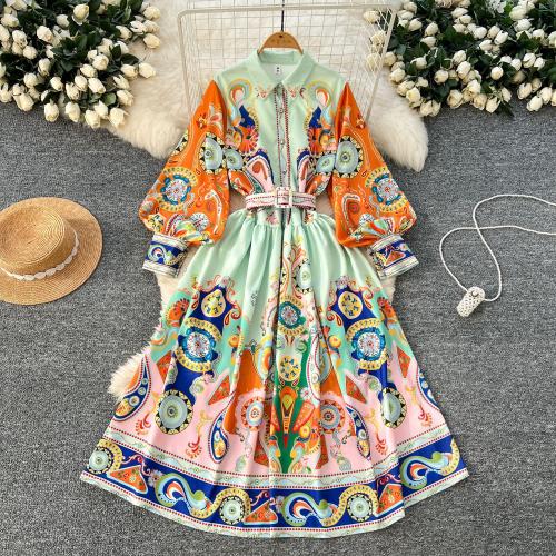 Poliéster Vestido de una pieza, impreso, más colores para elegir, :,  trozo