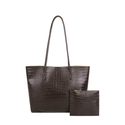 PU Leather Easy Matching Bag Suit large capacity & two piece crocodile grain Set