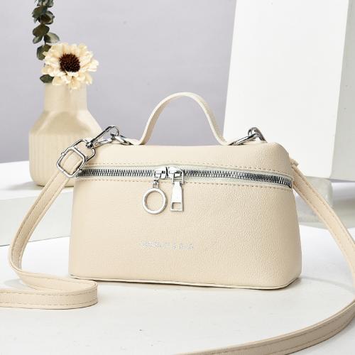 PU Leather Concise Handbag durable & attached with hanging strap Solid PC