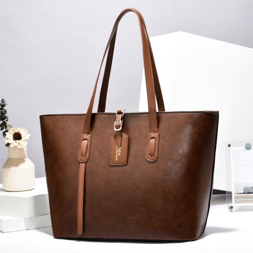 PU Leather Concise & Easy Matching Shoulder Bag large capacity Solid PC