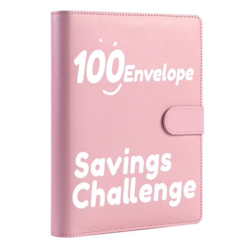 100EnvelopeChallenge loose-leaf book 100 days money saving book challenge cash envelope saving book