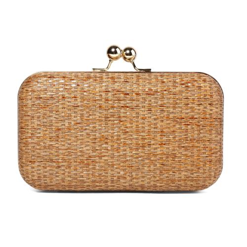 Simple Elegant Retro Straw Box Bag Women's Clutch Bag All-match