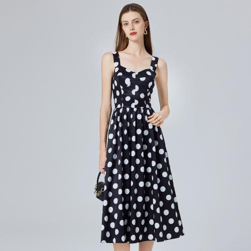 Fashion Dot Sling Strapless Slim-Fit dress Women's Summer Vacation Dress