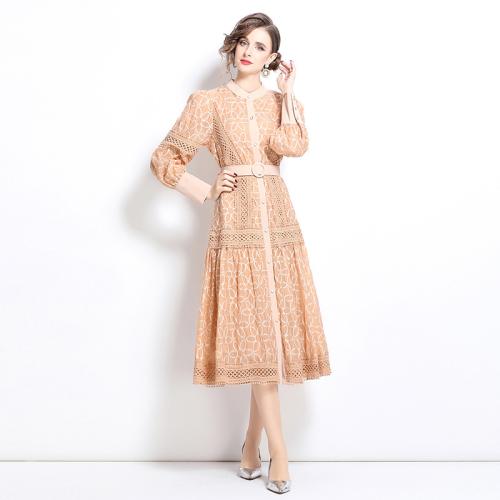 Palace Style dress Retro Embroidered Lantern Sleeve Large Dress