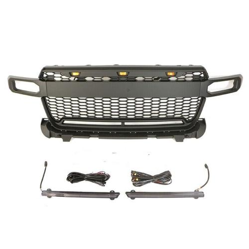 ABS Black Front Grille Fits For Ford Maverick 2022 2023 Upper Grille W/Light