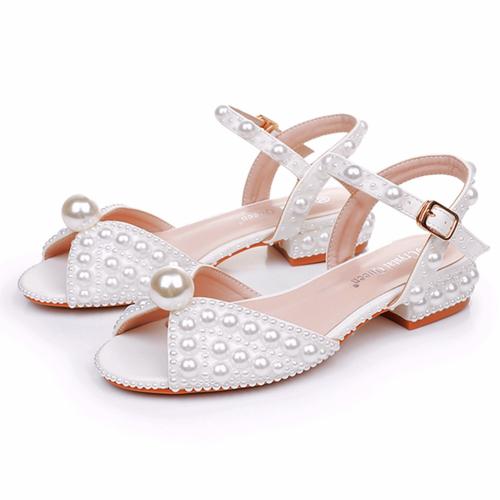 Comfortable Low Heel Sandals Shallow Horseshoe Buckle Sandals