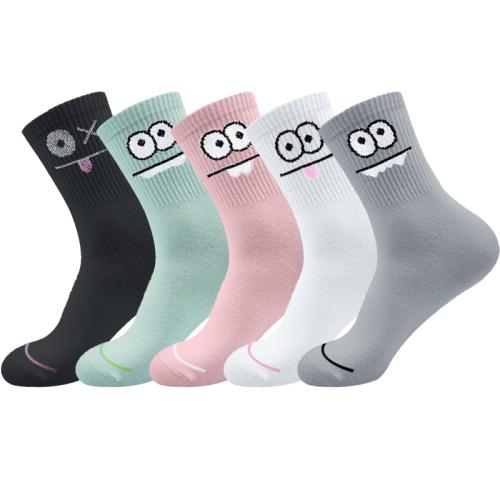 Polyester Chaussettes de cheville unisexes Dessin animé couleurs mixtes : Paire