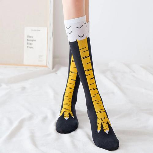 Coton Chaussettes de genou de femmes couleur et motif différents pour le choix : Paire