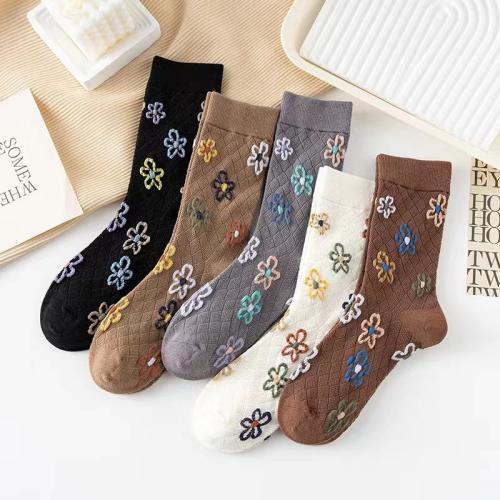 Poliéster Calcetines para mujeres, colores mezclados, :,  Par