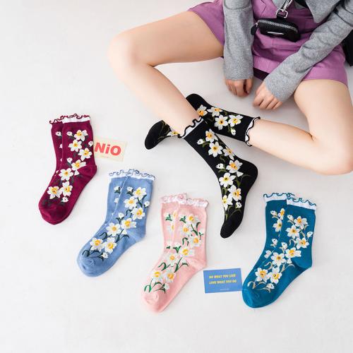 Polyester & Coton Chaussettes lâches de femmes plus de couleurs pour le choix : Paire