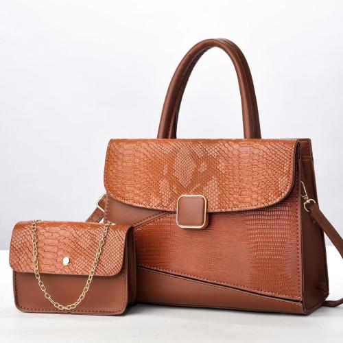 PU Leather Easy Matching Bag Suit large capacity & two piece Set