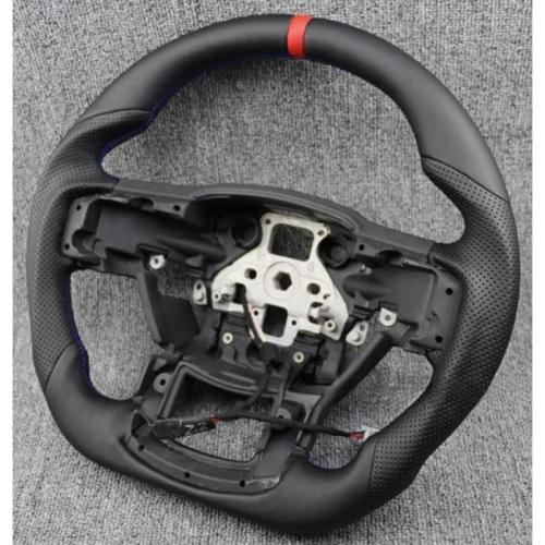 Leather Flat Buttom Steering Wheel Fits For F150 Raptor W/Heated 15-20