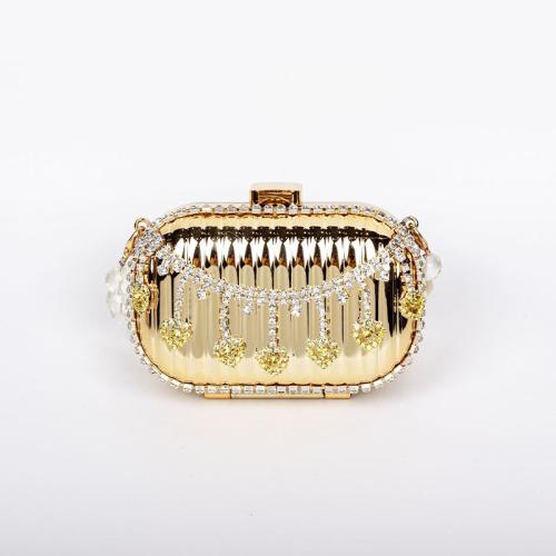 Acrylic Easy Matching Clutch Bag with chain & with rhinestone PC