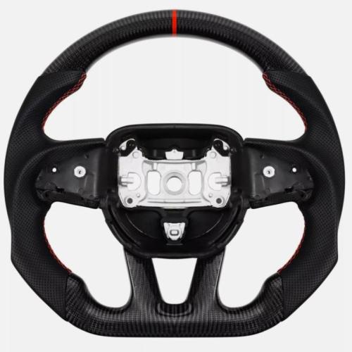 Real Carbon Fiber Steering Wheel For Dodge Challenger 2015 - 2023