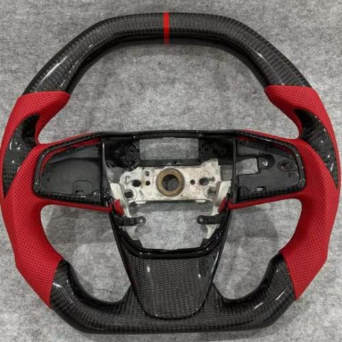 Fits for 2016-2021 HONDA CIVIC Carbon Fiber Steering Wheel TYPE-R FK8