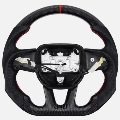 Real Carbon Fiber Steering Wheel For Dodge Challenger SRT 2015+ w/Heated