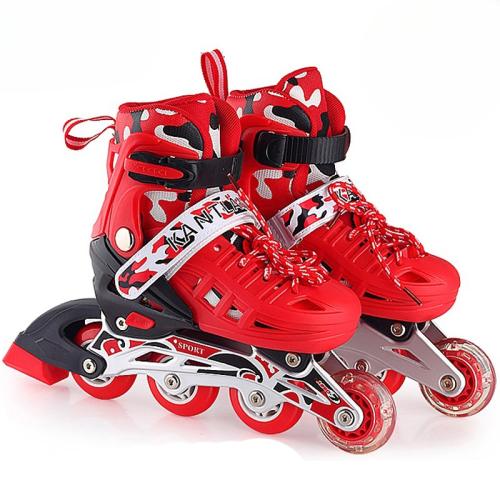 Thermo Plastic Rubber & Aluminium Alloy & PVC & PU Leather Roller Skates for children & hardwearing Pair