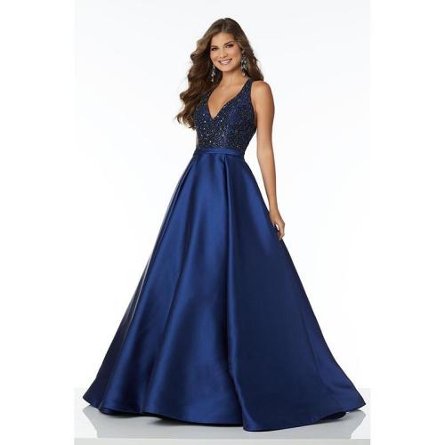 Evening Dress Deep V-Neck Backless Sexy Beaded Dress Banquet Dress