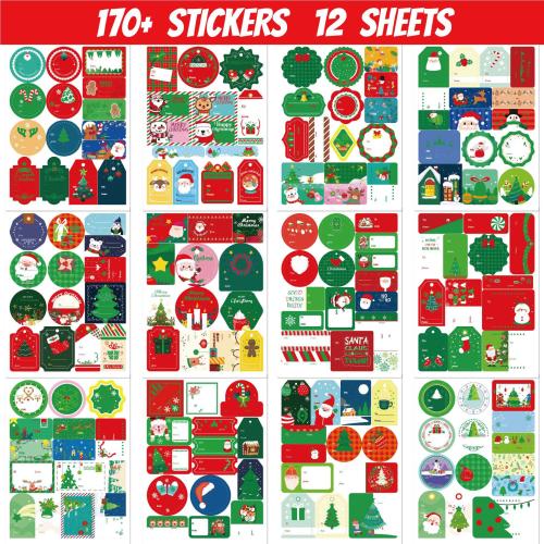 New Christmas Self-adhesive Label Sticker Wrapping Paper Decorative