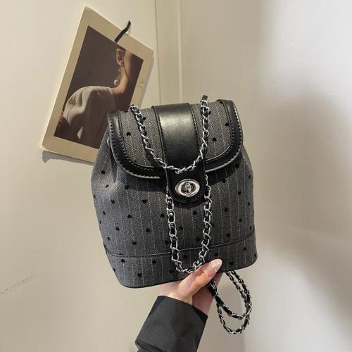 Casual Bucket Bag New All-match Stylish Backpack All-match Women's Bag