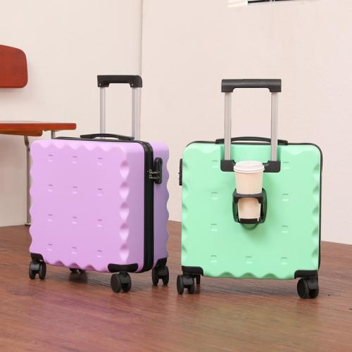 Biscuit Luggage Case Small Boarding Trolley Suitcase 18 Inch Lightweight Suitcase