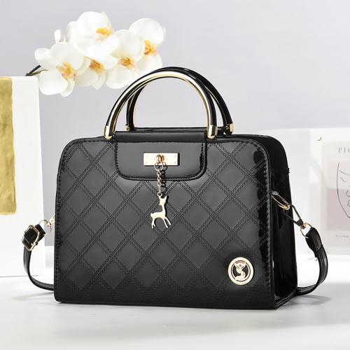 PU Leather hard-surface & Easy Matching Handbag attached with hanging strap Argyle PC