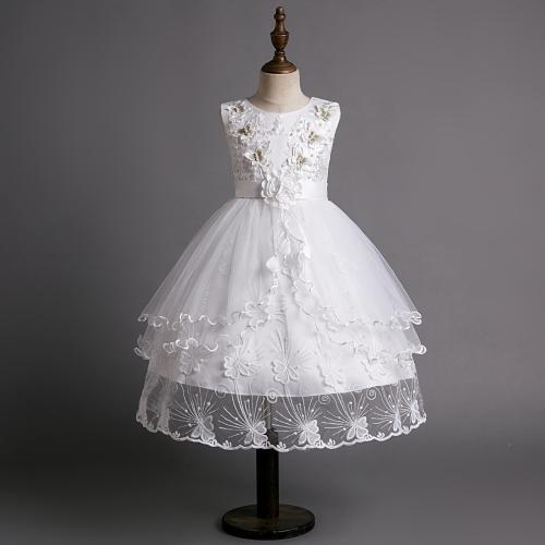 New Girls Dress Embroidered Dress Lace Princess Dress