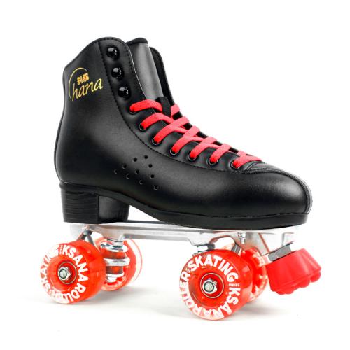 Microfiber Leather & PU Rubber & Carbon Steel & Aluminium Alloy & Rubber Roller Skates Pair