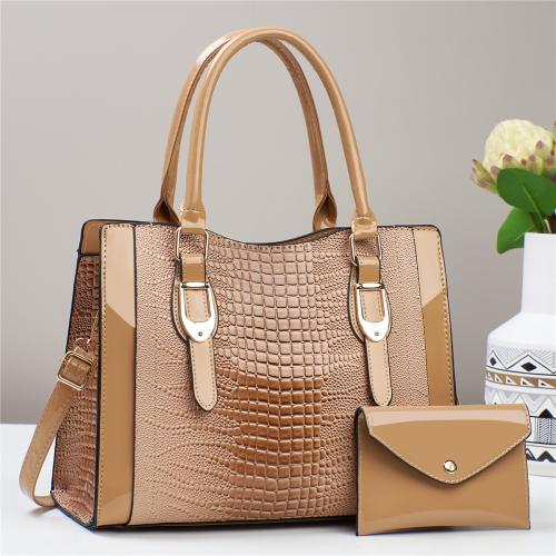 PU Leather Easy Matching Bag Suit large capacity & two piece crocodile grain Set