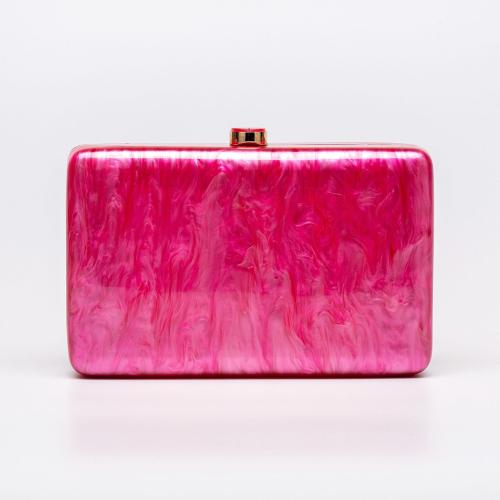 Acrylic hard-surface & Easy Matching Clutch Bag with chain PC