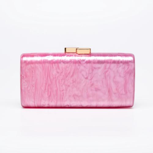 Acrylic hard-surface & Easy Matching Clutch Bag with chain PC