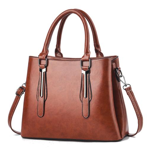 Cloth & PU Leather Easy Matching Handbag & large capacity & attached with hanging strap Solid PC