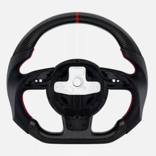 Real Carbon Fiber Steering Wheel For Audi S3 S4 S5 RS3 RS4 RS5 RS6 2012+