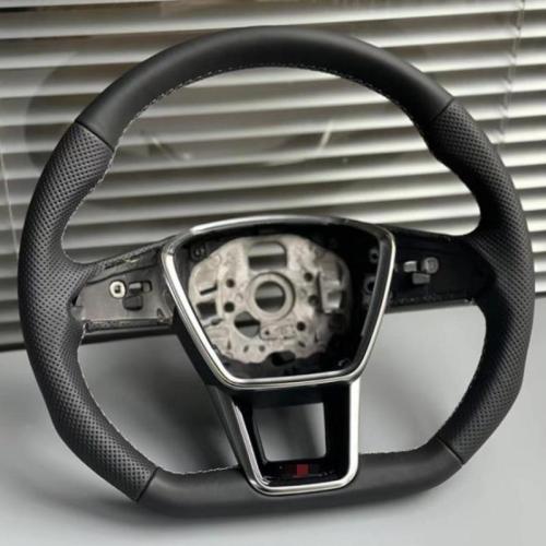 NEW Leather Steering Wheel Frame For Audi RS6 RS7 A6 A7 S6 S7 S8 2019-24