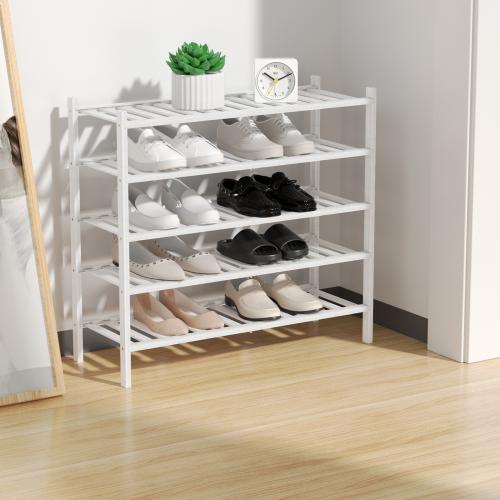 Simple Folding Shoe Rack Bamboo Storage Rack Space-saving Household Multi-layer Storage Rack