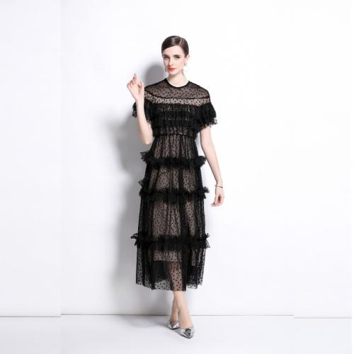 Polyester One-piece Dress black PC